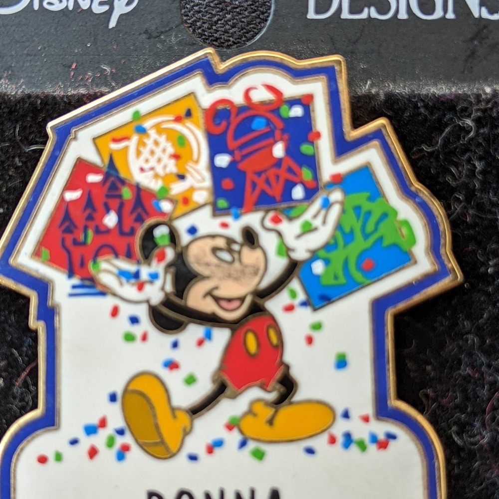 4/$20 Disney's mickey mouse Donna name tag Pin - Picture 3 of 5